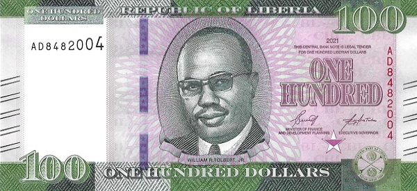 PN35c Liberia - 100 Dollars Year 2021